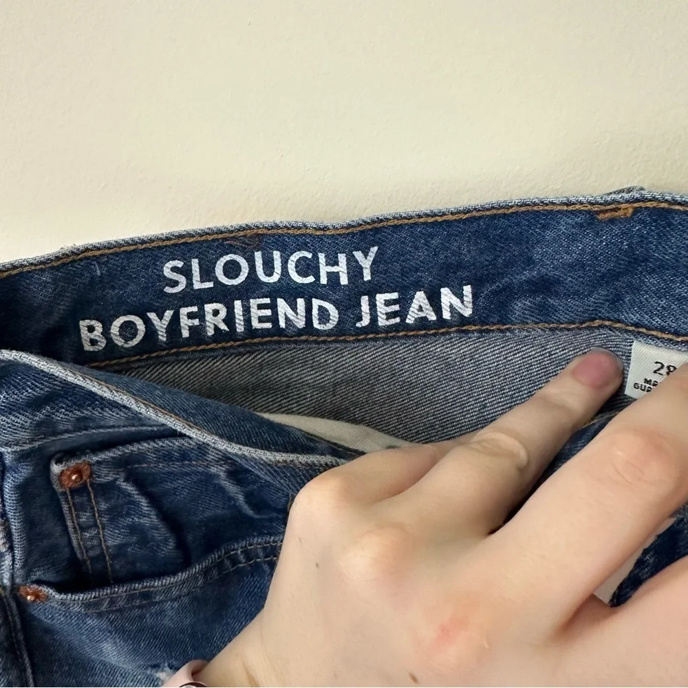 J Crew Slouchy Boyfriend Jeans Barn Wash Size 28 Women's